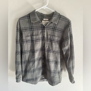 Thread & Supply Gray Plaid Button Down Shirt